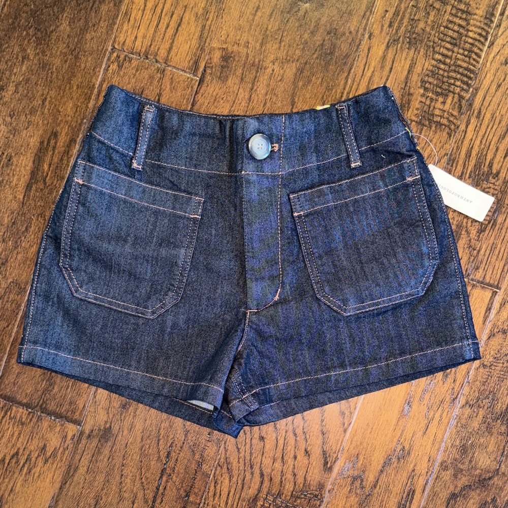 Anthropologie Dark Blue Jean Shorts
